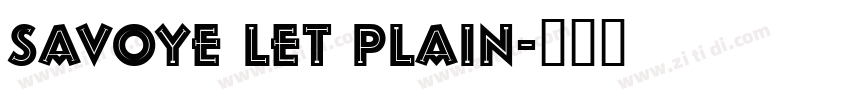 savoye Let Plain字体转换